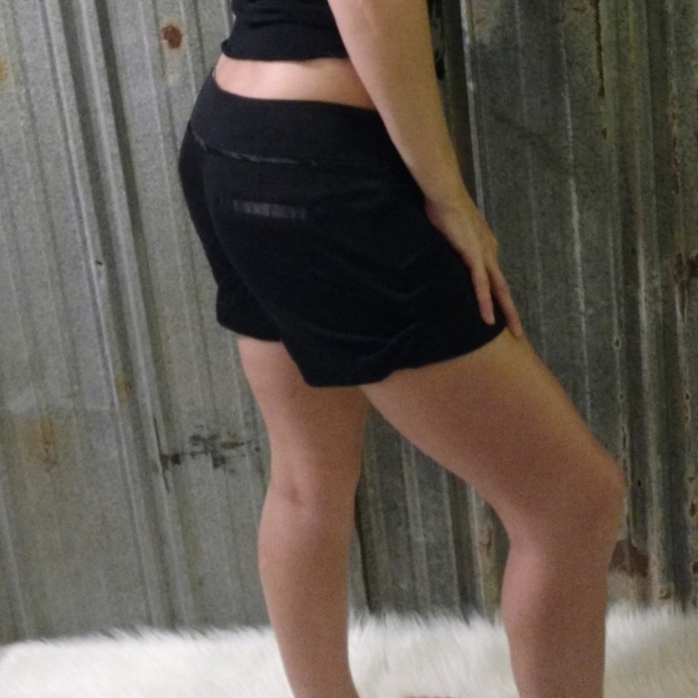 Sexy Black Side Zip Dress Shorts